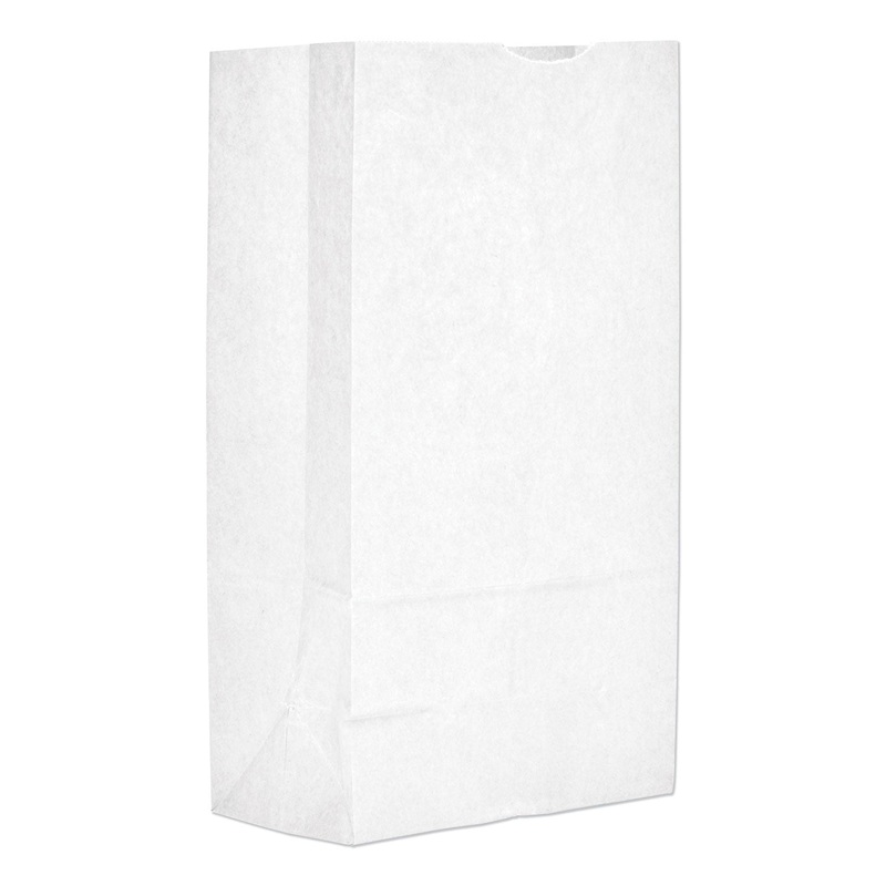 GROCERY PAPER BAGS, 40 LBS CAPACITY, #12, 7.06″W X 4.5″D X 13.75″H, WHITE, 500 BAGS