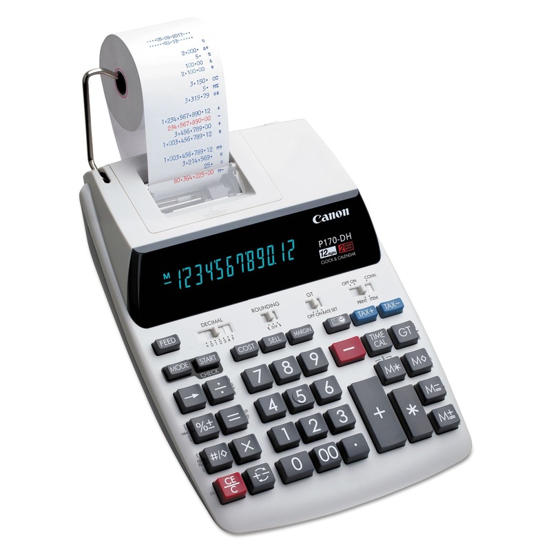 P170-Dh-3 Printing Calculator, Black/red Print, 2.3 Lines/sec