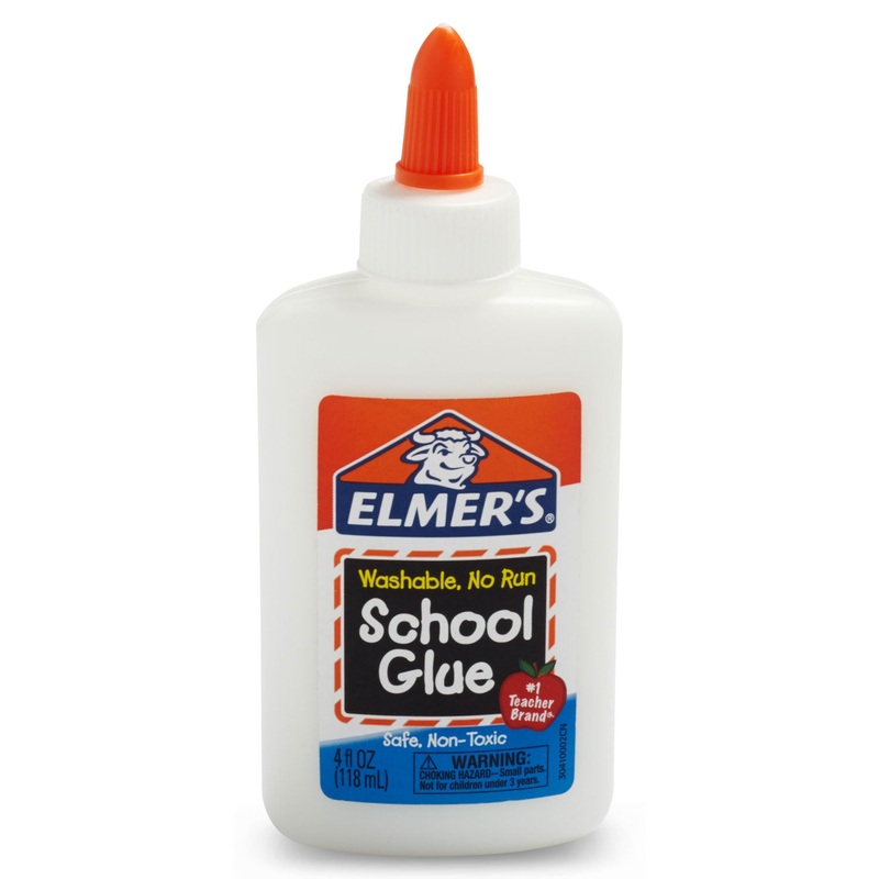 WASHABLE SCHOOL GLUE, 4 OZ, DRIES CLEAR