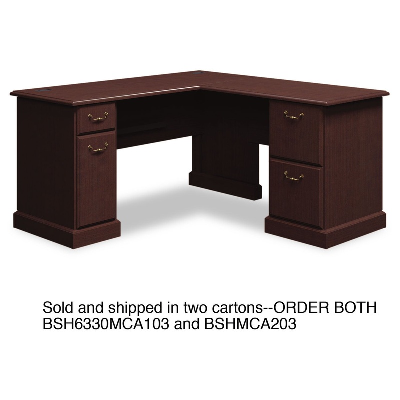 60″W X 60″D L-DESK (B/D, F/F) BOX 2 OF 2 SYNDICATE, 60.88W X 60.88D X 30.75H, MOCHA CHERRY
