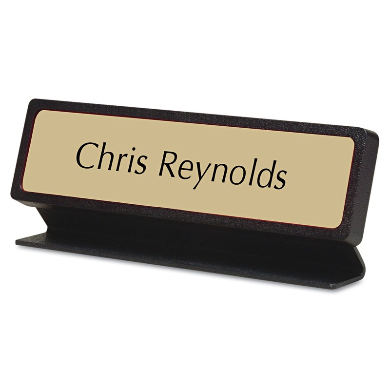 Custom Desk/counter Sign, 2×8, Black Designer Frame