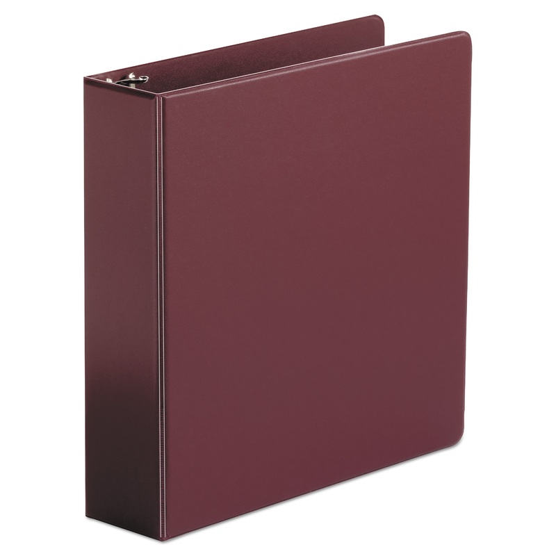 ECONOMY NON-VIEW ROUND RING BINDER, 3 RINGS, 2″ CAPACITY, 11 X 8.5, BURGUNDY