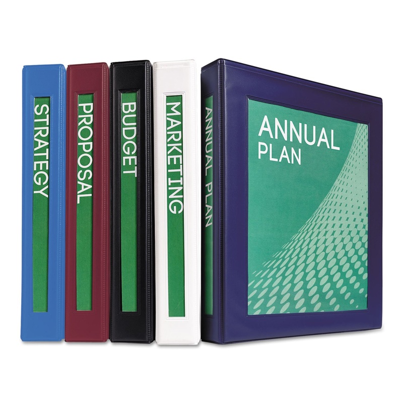 FRAMED VIEW HEAVY-DUTY BINDERS, 3 RINGS, 1″ CAPACITY, 11 X 8.5, NAVY BLUE