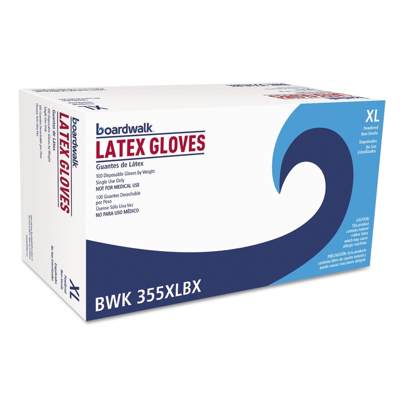 General Purpose Powdered Latex Gloves, X-Large, Natural, 4 2/5 Mil, 1000/carton