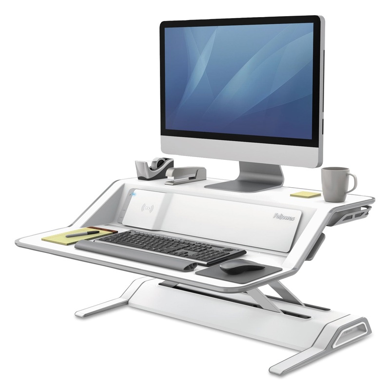 LOTUS DX SIT-STAND WORKSTATION, 32.75W X 24.25D X 22.5H, WHITE