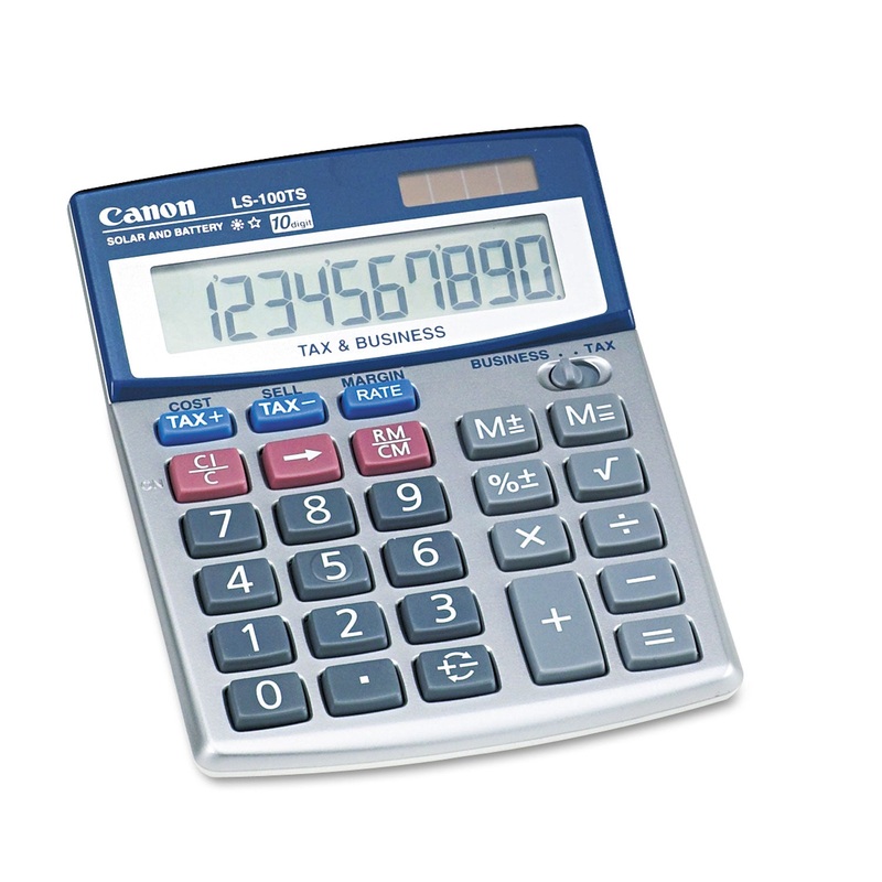 Ls-100ts Portable Business Calculator, 10-Digit Lcd