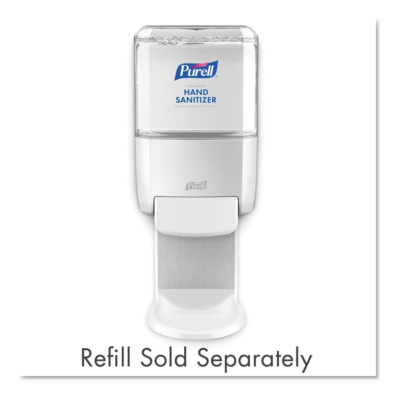PUSH-STYLE HAND SANITIZER DISPENSER, 1200 ML, 5.25″ X 8.56″ X 12.13″, WHITE