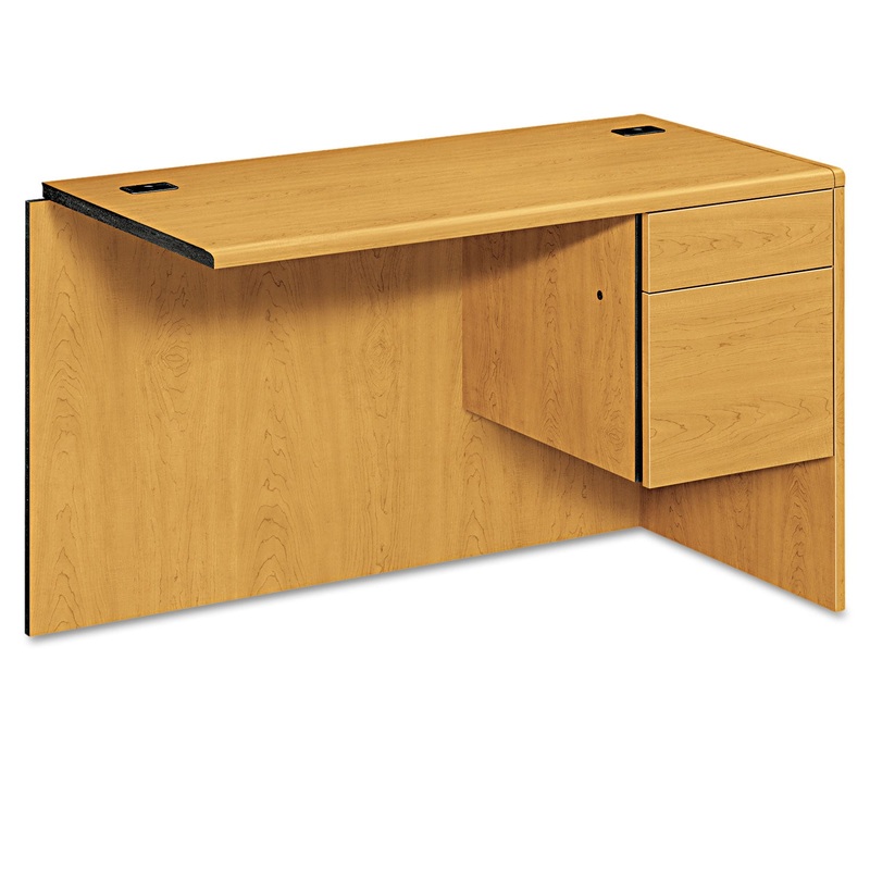 10700 “l” Workstation Return, Right 3/4 Pedestal, 48w X 24d X 29 1/2h, Harvest