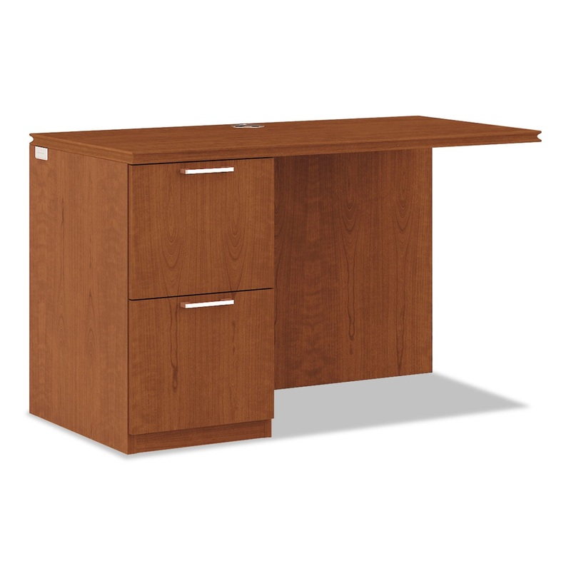 Arrive Left Return For Right Pedestal Desk, 48w X 24d X 29-1/2h, Henna Cherry