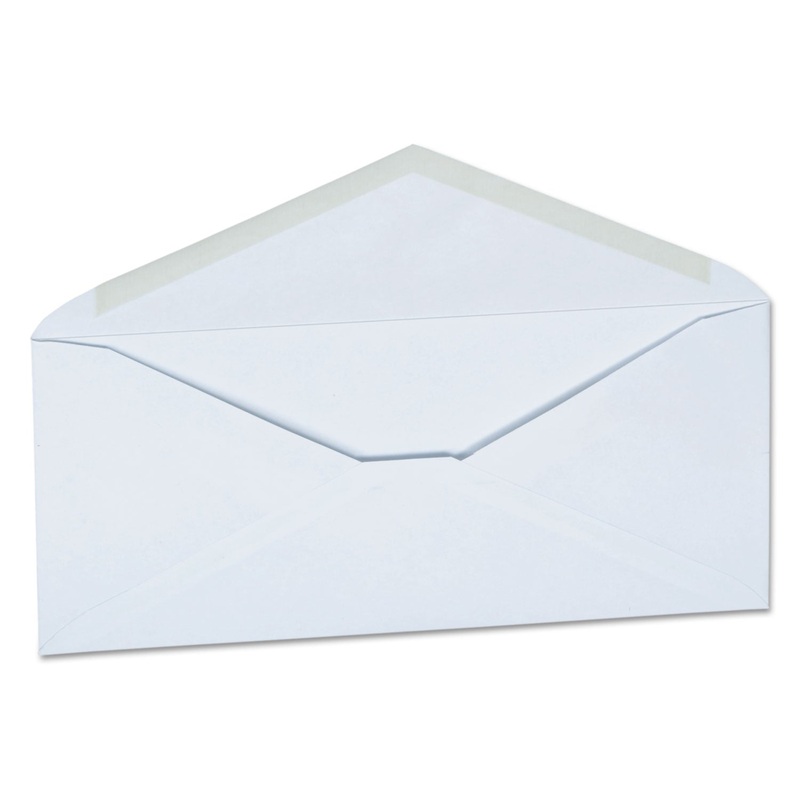 BUSINESS ENVELOPE, #10, MONARCH FLAP, GUMMED CLOSURE, 4.13 X 9.5, WHITE, 250/CARTON