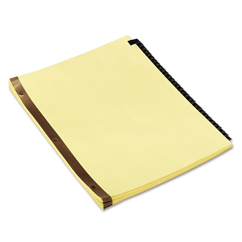 DELUXE PREPRINTED SIMULATED LEATHER TAB DIVIDERS WITH GOLD PRINTING, 31-TAB, 1 TO 31, 11 X 8.5, BUFF, 1 SET