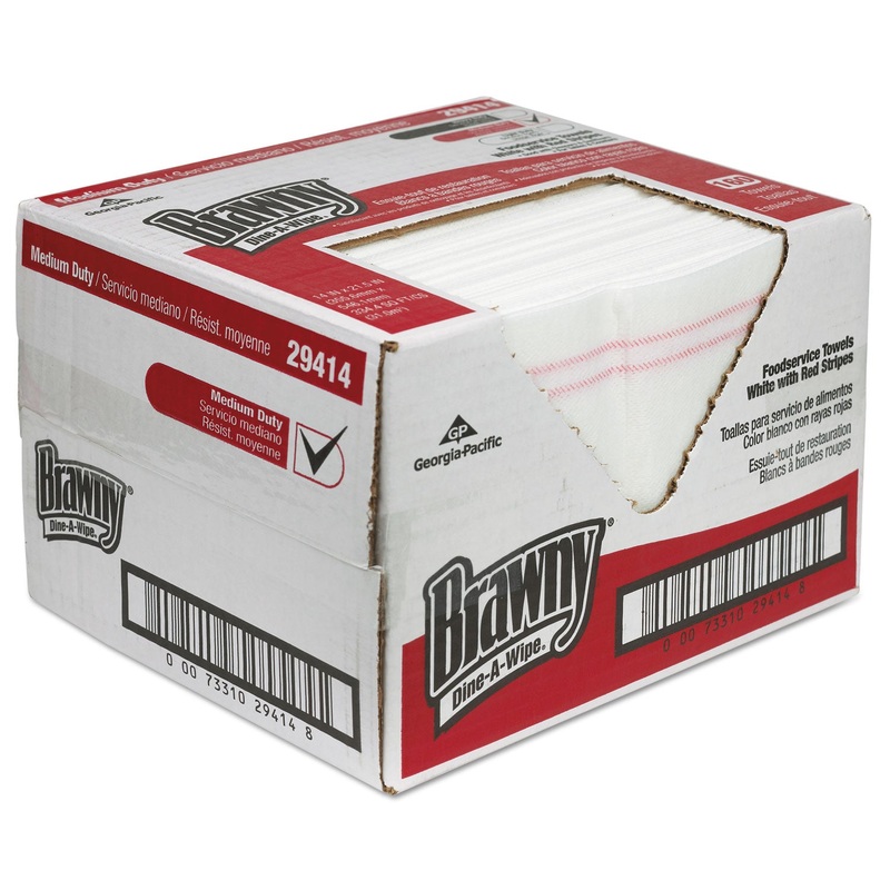 Dine-A-Wipe Foodservice Bussing Towel, 14 X 21 1/2, 160/box, 20/pack, 8/ct