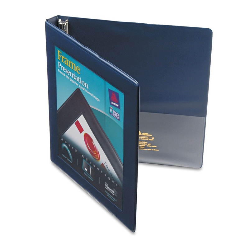 FRAMED VIEW HEAVY-DUTY BINDERS, 3 RINGS, 0.5″ CAPACITY, 11 X 8.5, NAVY BLUE