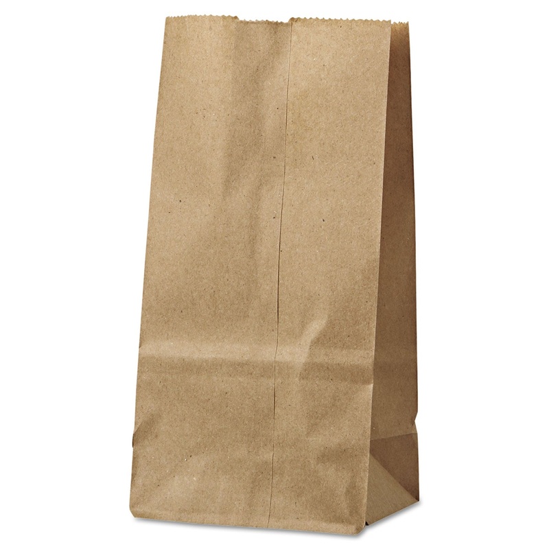 GROCERY PAPER BAGS, 30 LBS CAPACITY, #2, 4.31″W X 2.44″D X 7.88″H, KRAFT, 500 BAGS