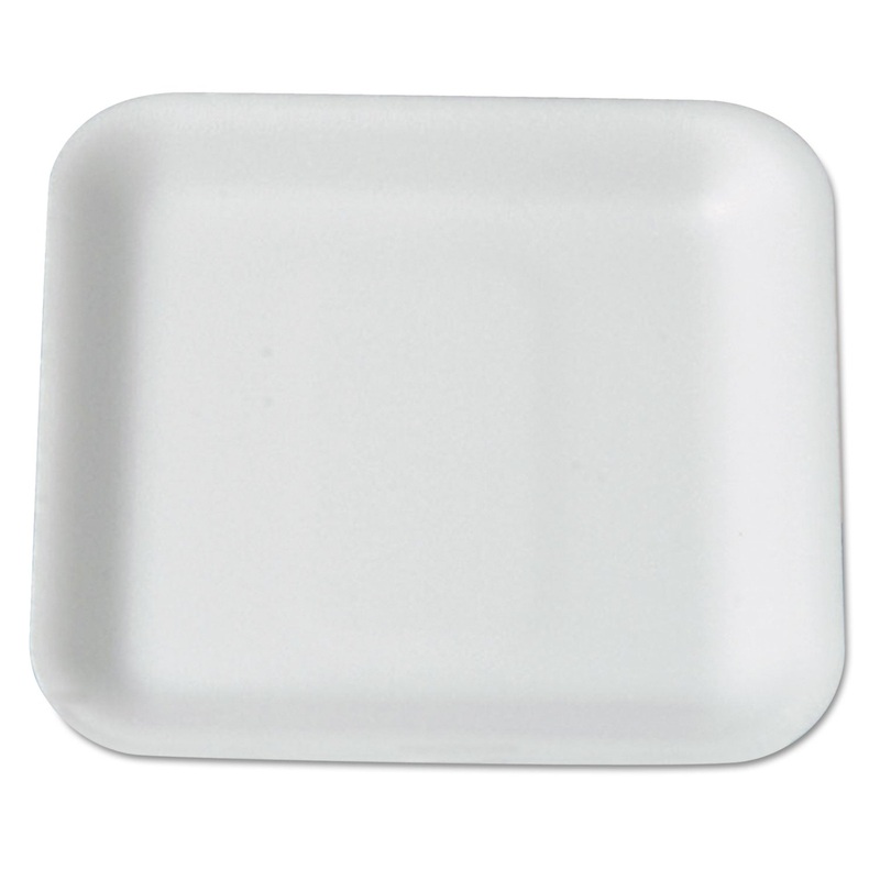 Supermarket Tray, Foam, White, 5-1/4 X 5-1/4, 125/bag