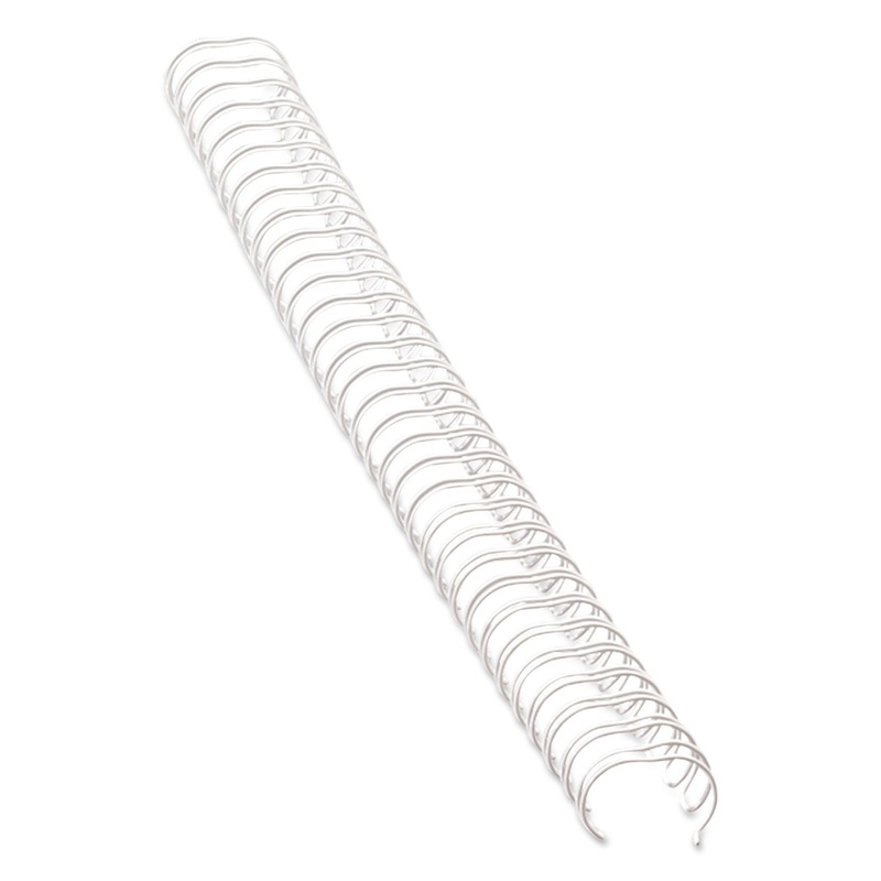 Wire Bindings, 1/4″ Diameter, 35 Sheet Capacity, White, 25/pack