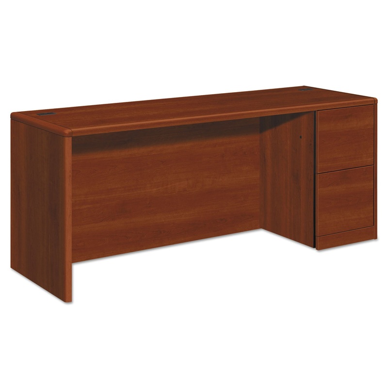 10700 SERIES RIGHT PEDESTAL CREDENZA, 72W X 24D X 29.5H, COGNAC