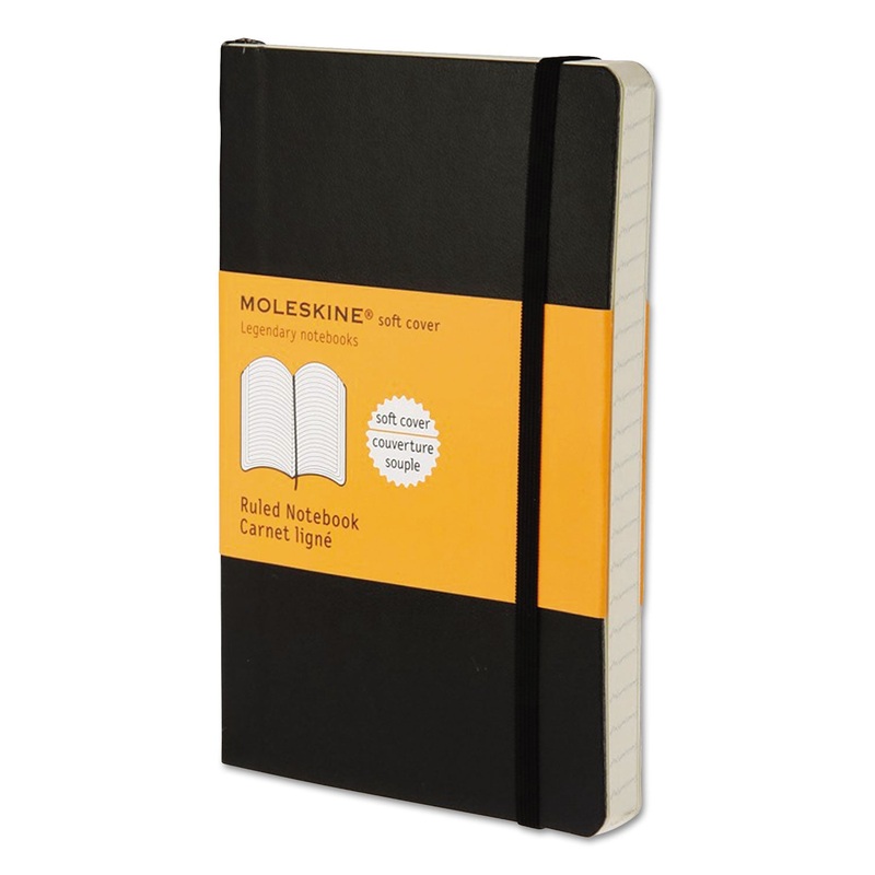 CLASSIC SOFTCOVER NOTEBOOK, NARROW RULE, BLACK COVER, 5.5 X 3.5, 192 SHEETS