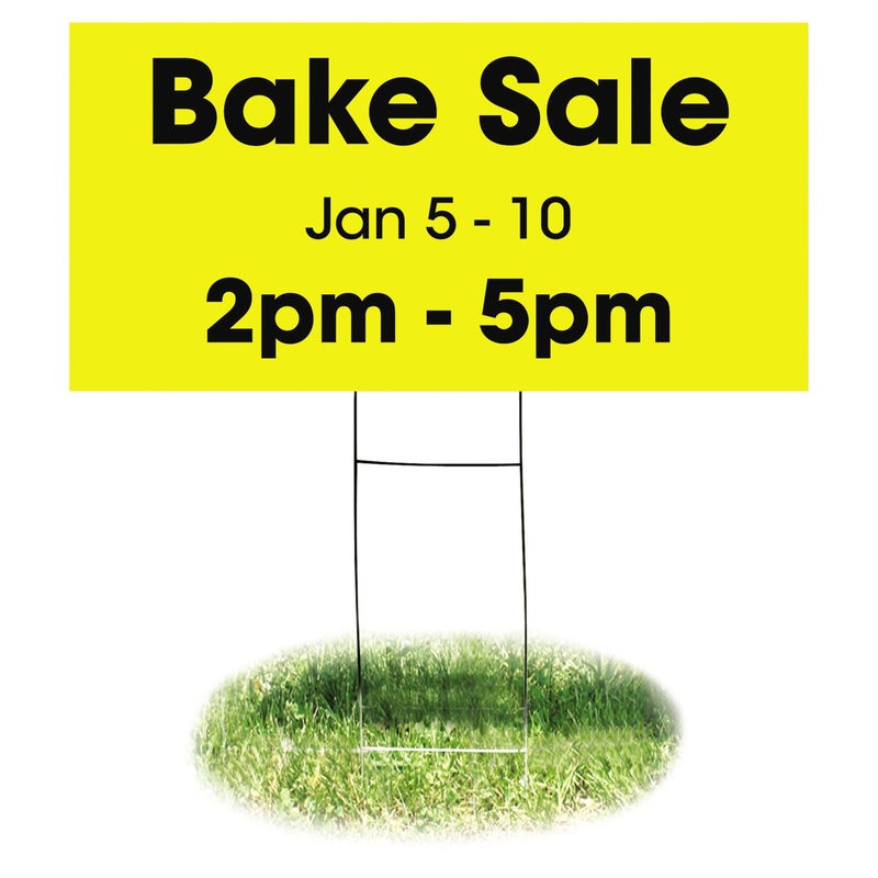 Custom Yard Sign, With Metal Frame/stake, 12″ X 18″