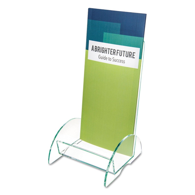 EURO-STYLE DOCUHOLDER, LEAFLET SIZE, 4.5W X 4.5D X 7.88H, GREEN TINTED