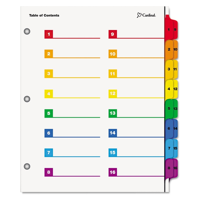 ONESTEP PRINTABLE TABLE OF CONTENTS AND DIVIDERS – DOUBLE COLUMN, 32-TAB, 1 TO 32, 11 X 8.5, WHITE, 1 SET