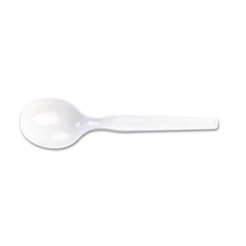 Plastic Cutlery, Heavy Mediumweight Soup Spoon, 1000 Per Carton