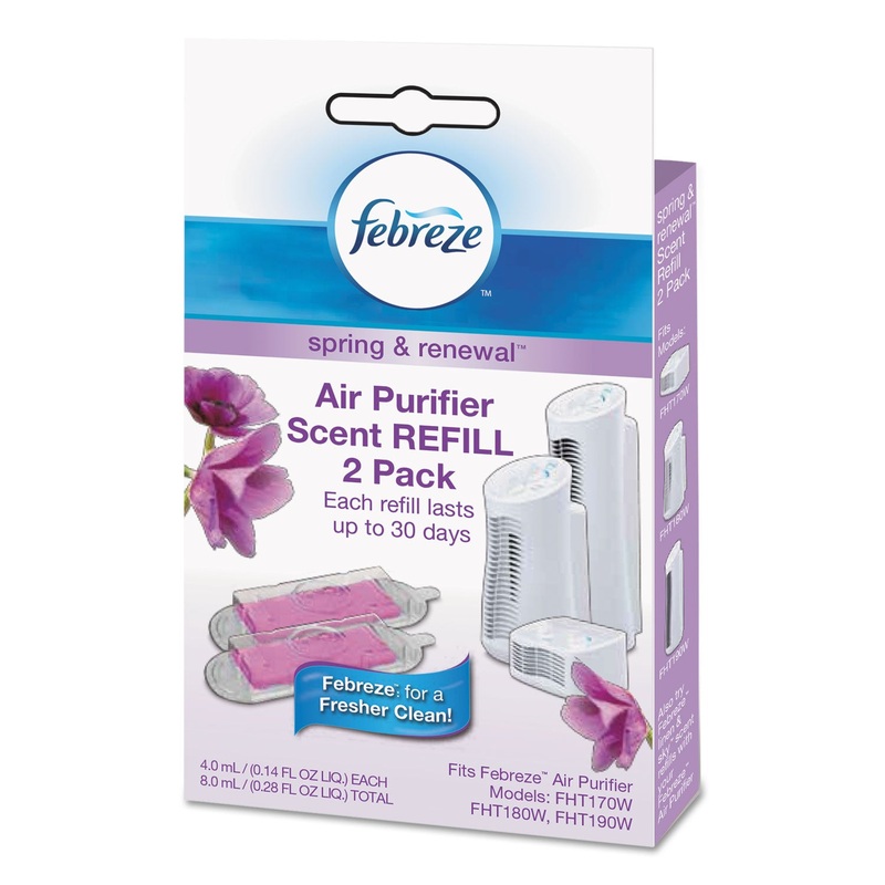 Air Purifier Refill, Spring Scent, 3 1/4 X 3/4″ X 5 1/2″, 2/each