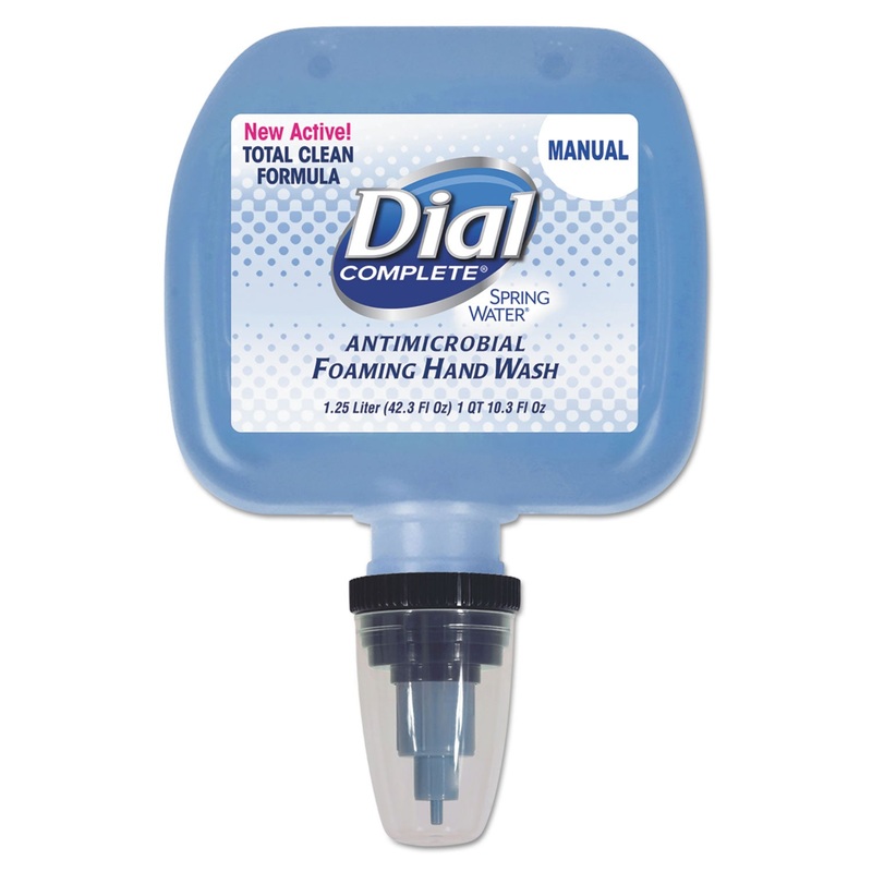 Antimicrobial Foaming Hand Wash, Spring Water Scent, 1.25 L Cartridge, 3/carton