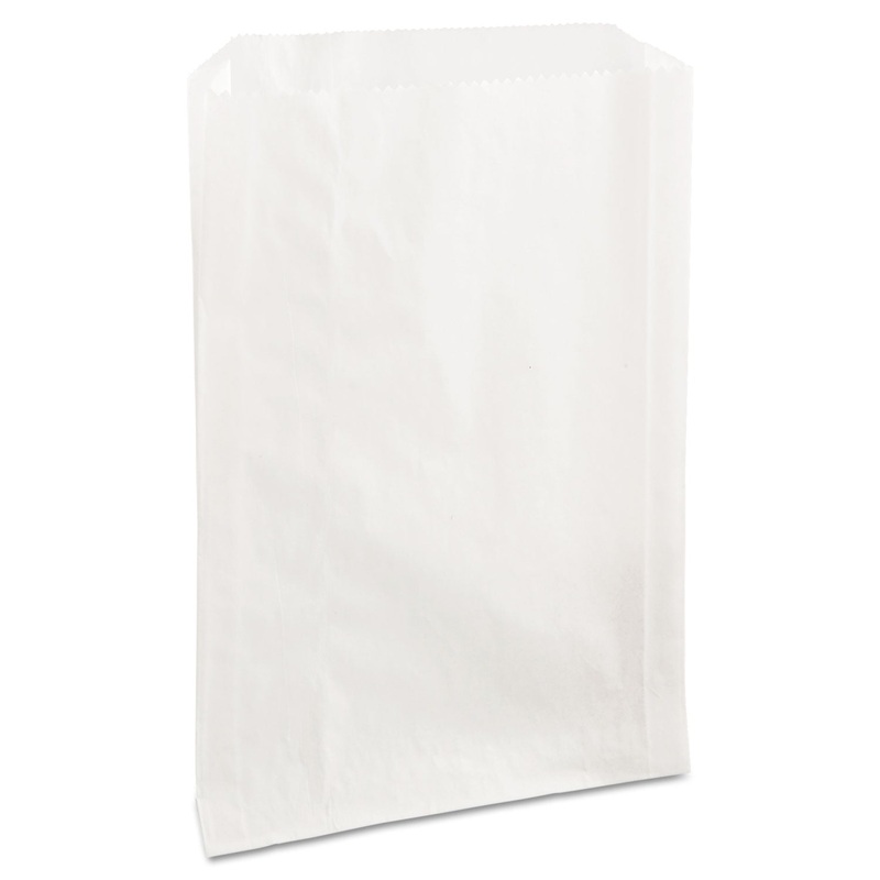 GREASE-RESISTANT SINGLE-SERVE BAGS, 6.5″ X 8″, WHITE, 2,000/CARTON