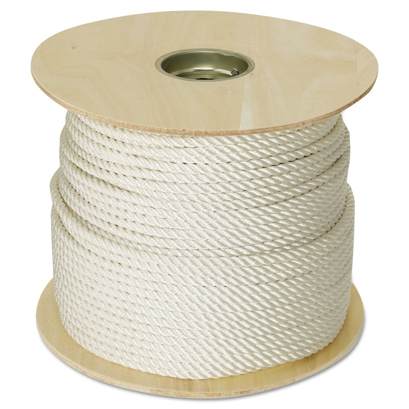 Twisted Nylon Rope, 3/8″ X 300ft, White