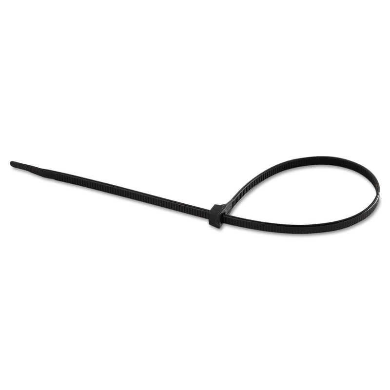 Uvb Cable Ties, 11″, 75 Lb, Uv Black, 100/pack