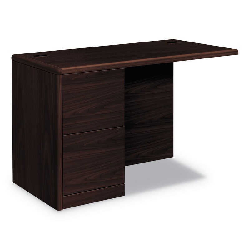 10700 SERIES FULL LEFT PEDESTAL RETURN, 48W X 24D X 29 1/2H, MAHOGANY
