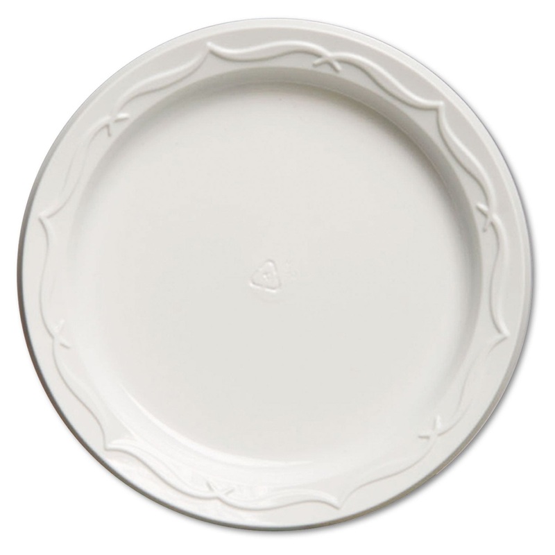 ARISTOCRAT PLASTIC PLATES, 6″, WHITE, ROUND, 125/PK, 8 PK/CT