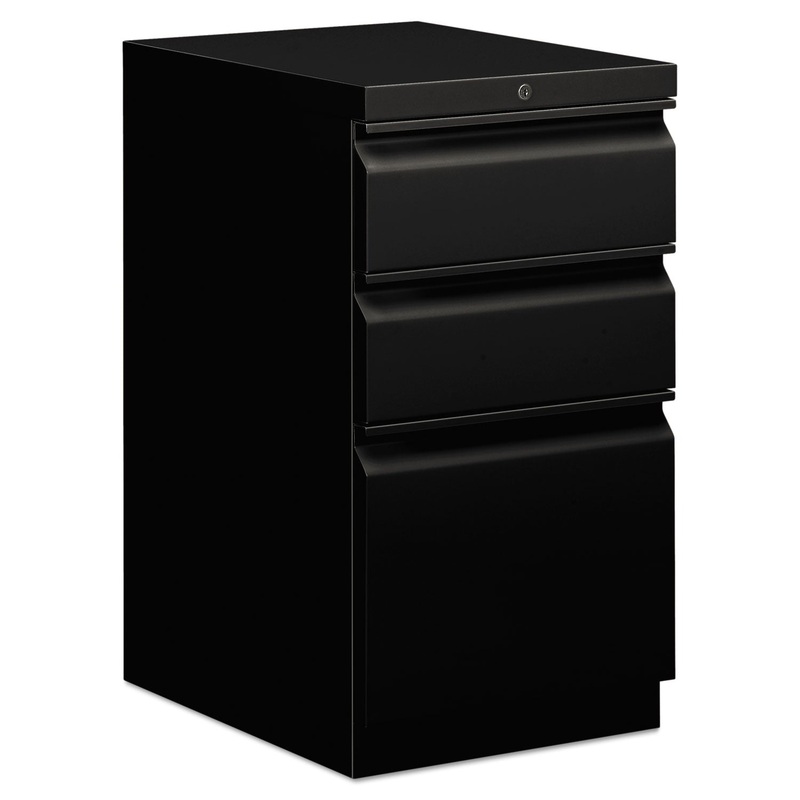 EFFICIENCIES MOBILE BOX/BOX/FILE PEDESTAL, 15W X 19.88D X 28H, BLACK