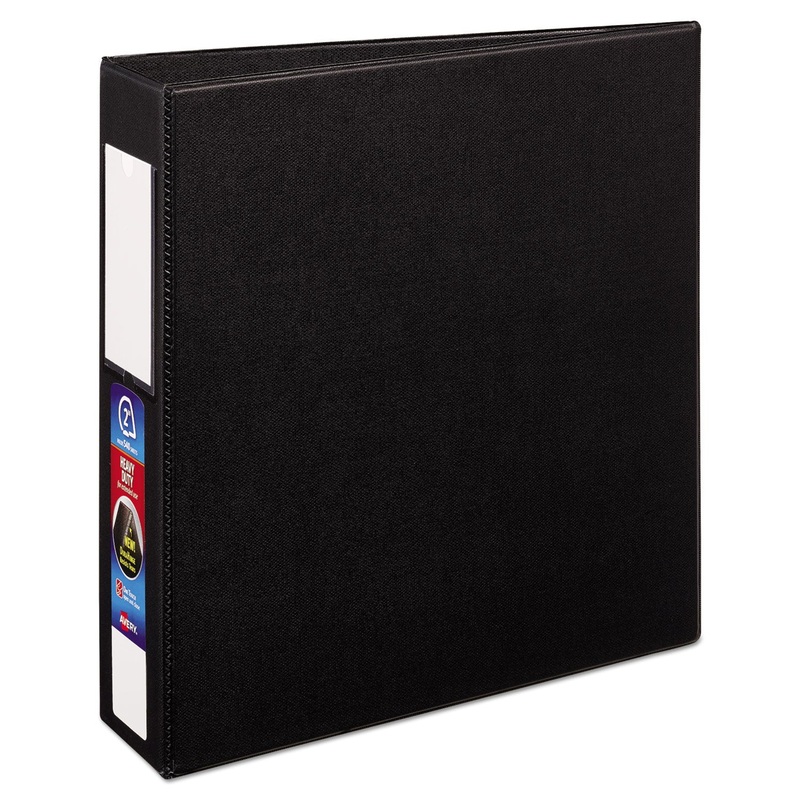 HEAVY-DUTY NON-VIEW BINDER WITH DURAHINGE AND LOCKING ONE TOUCH EZD RINGS, 3 RINGS, 2″ CAPACITY, 11 X 8.5, BLACK
