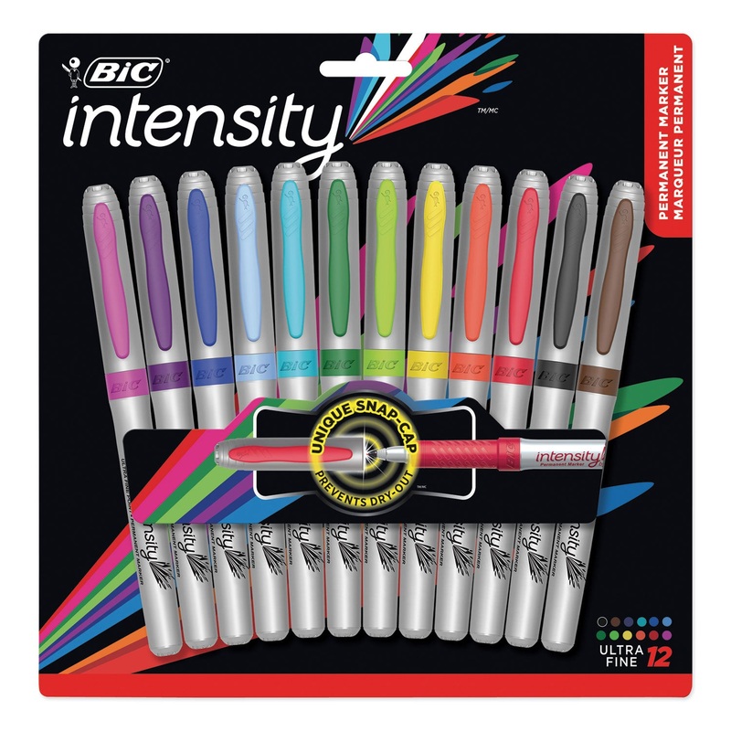 INTENSITY ULTRA PERMANENT MARKER, EXTRA-FINE NEEDLE TIP, ASSORTED COLORS, DOZEN