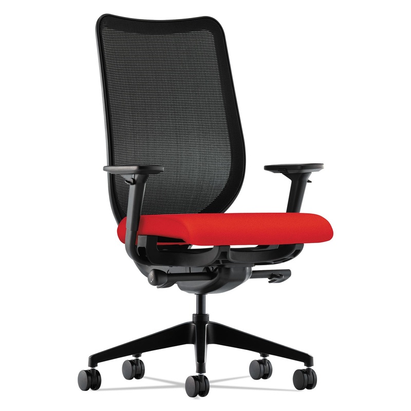NUCLEUS SERIES WORK CHAIR WITH ILIRA-STRETCH M4 BACK, SUPPORTS UP TO 300 LBS., RED SEAT, RED BACK, BLACK BASE
