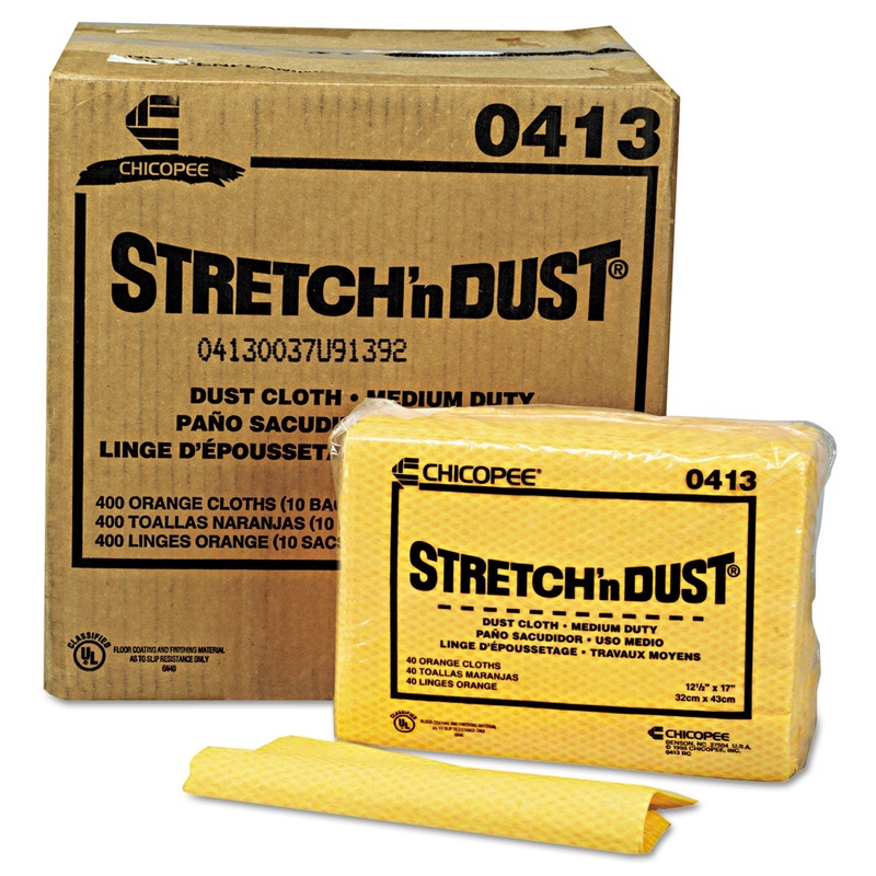 Stretch ‘n Dust Cloths, 12 3/5 X 17, Yellow, 400/carton