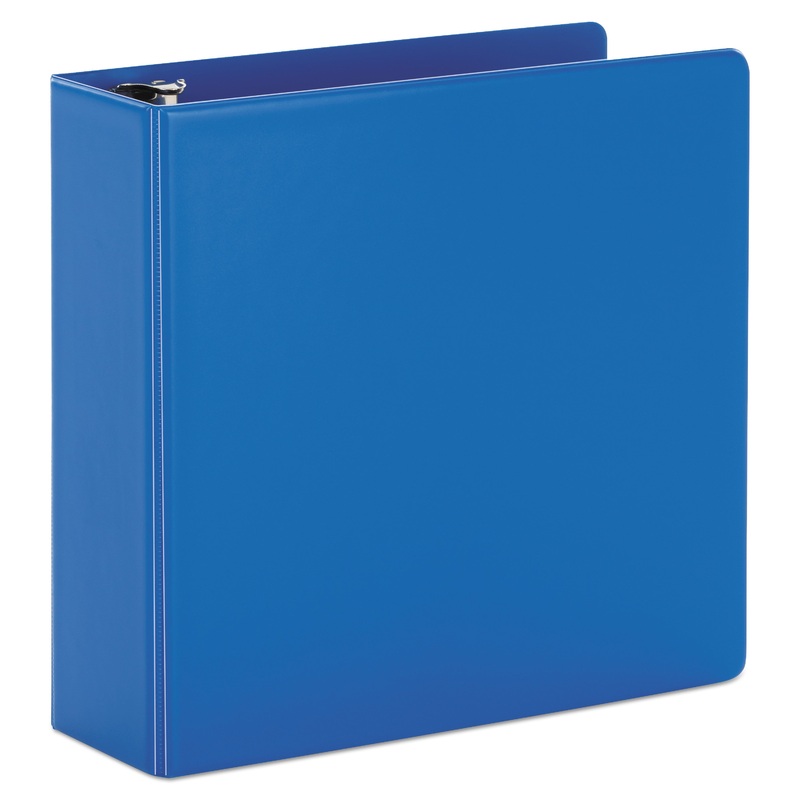 SUPERSTRENGTH LOCKING SLANT-D RING BINDER, 3 RINGS, 4″ CAPACITY, 11 X 8.5, BLUE