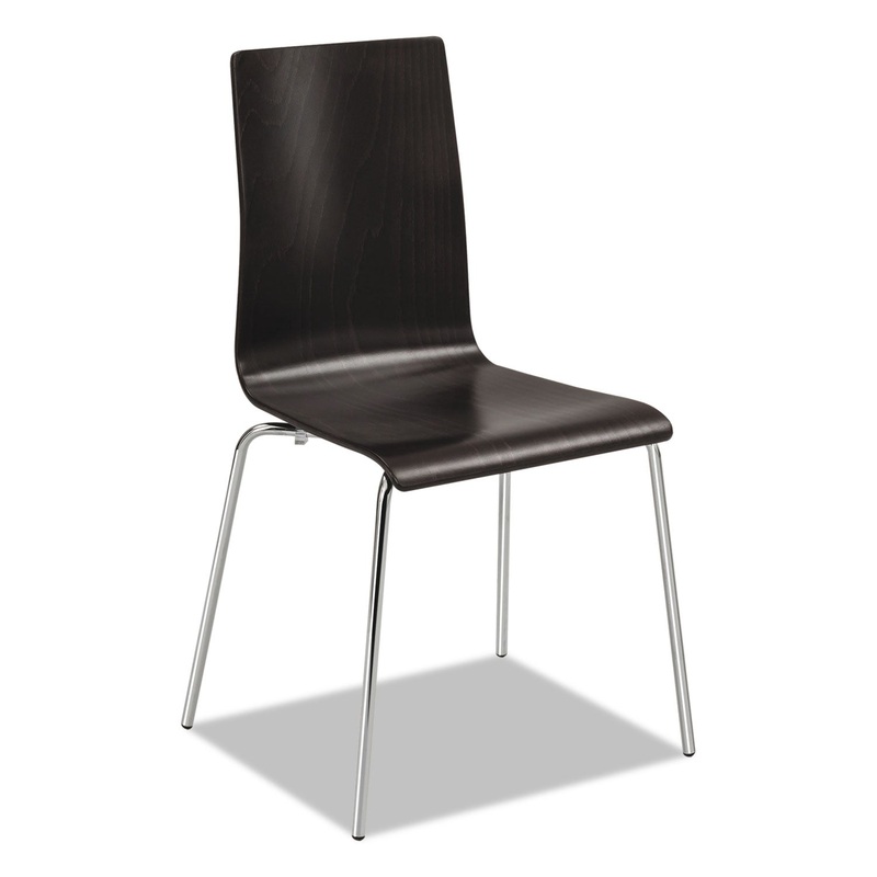BOSK STACK CHAIR, ESPRESSO SEAT/ESPRESSO BACK, CHROME BASE, 2/CARTON