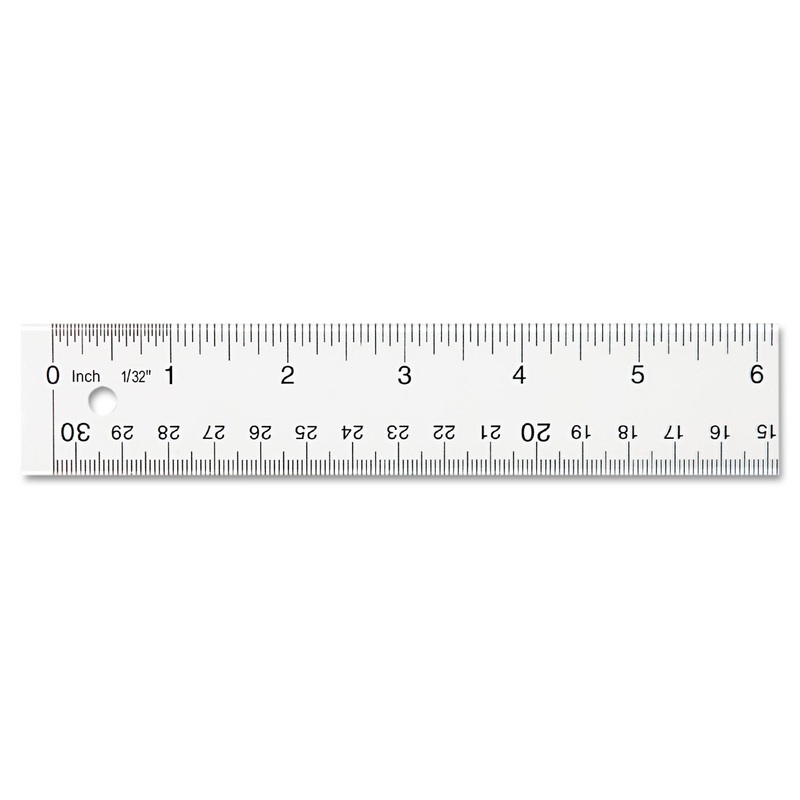 See Through Acrylic Ruler, 12″, Clear
