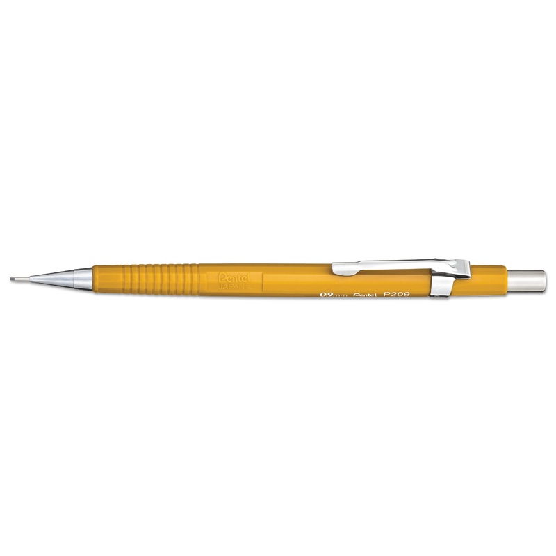 SHARP MECHANICAL PENCIL, 0.9 MM, HB (#2.5), BLACK LEAD, YELLOW BARREL