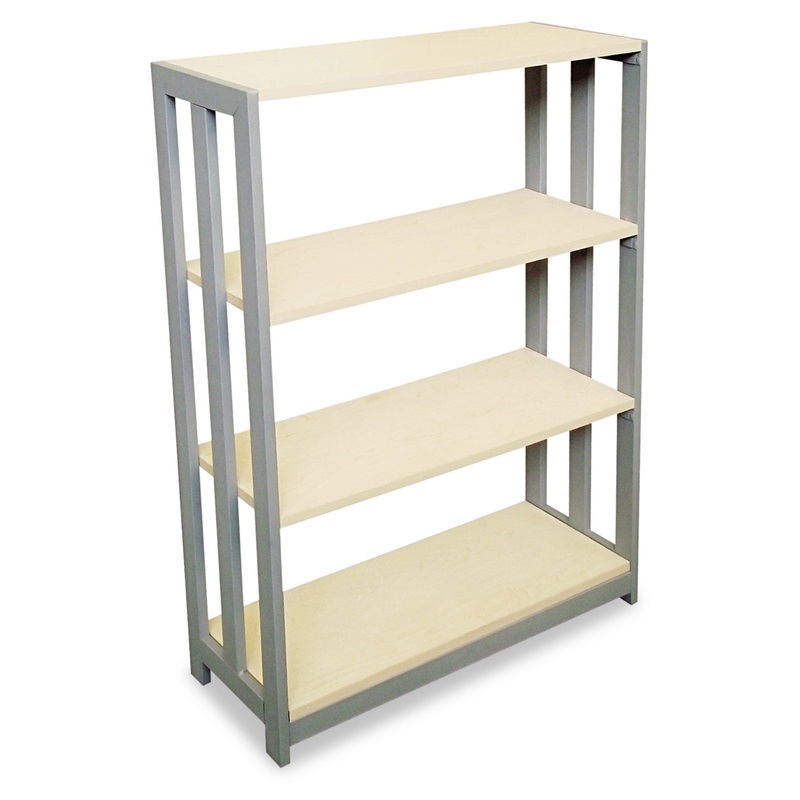 TRENTO LINE BOOKCASE, THREE-SHELF, 31 1/2W X 11 5/8D X 43 1/4H, OATMEAL