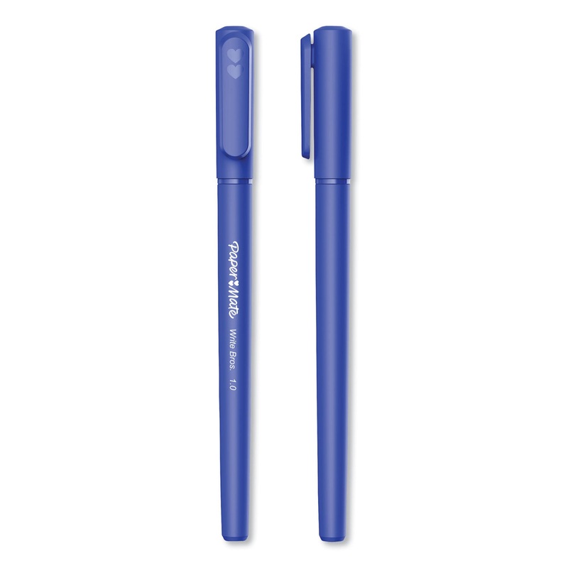 WRITE BROS. STICK BALLPOINT PEN, MEDIUM 1 MM, BLUE INK/BARREL, 120/PACK
