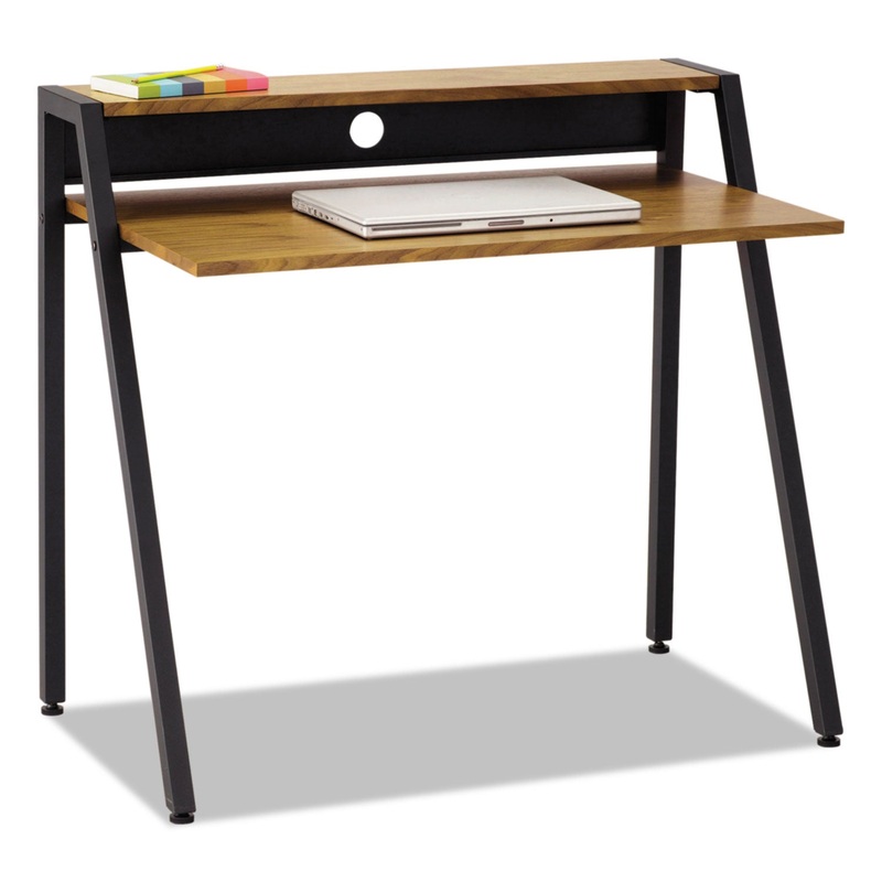 WRITING DESK, 37.75W X 22.75D X 34.25H, NATURAL/BLACK