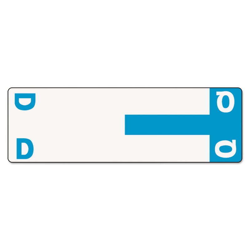 ALPHA-Z COLOR-CODED FIRST LETTER COMBO ALPHA LABELS, D/Q, 1.16 X 3.63, LIGHT BLUE/WHITE, 5/SHEET, 20 SHEETS/PACK
