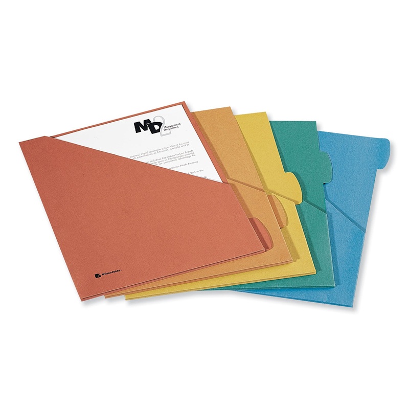 COLORLIFE PLUS EXPANDING JACKETS WITH SLASH POCKETS, STRAIGHT TAB, LETTER SIZE, ASSORTED COLORS, 5/PACK