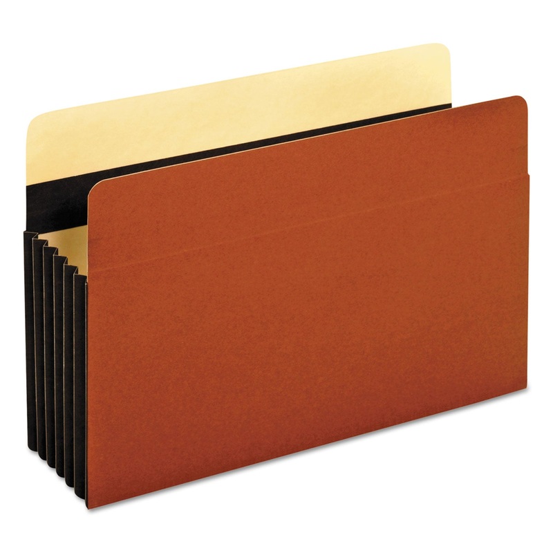 HEAVY-DUTY FILE POCKETS, 5.25″ EXPANSION, LEGAL SIZE, REDROPE, 10/BOX