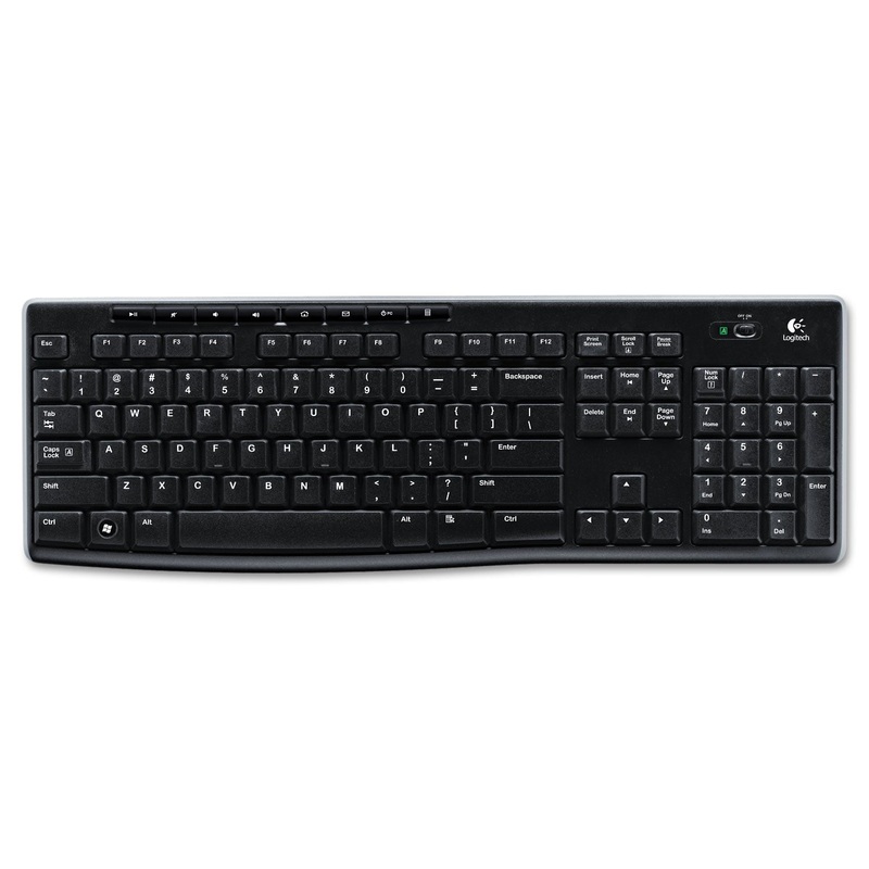 K270 Wireless Keyboard, Usb Unifying Receiver, Black