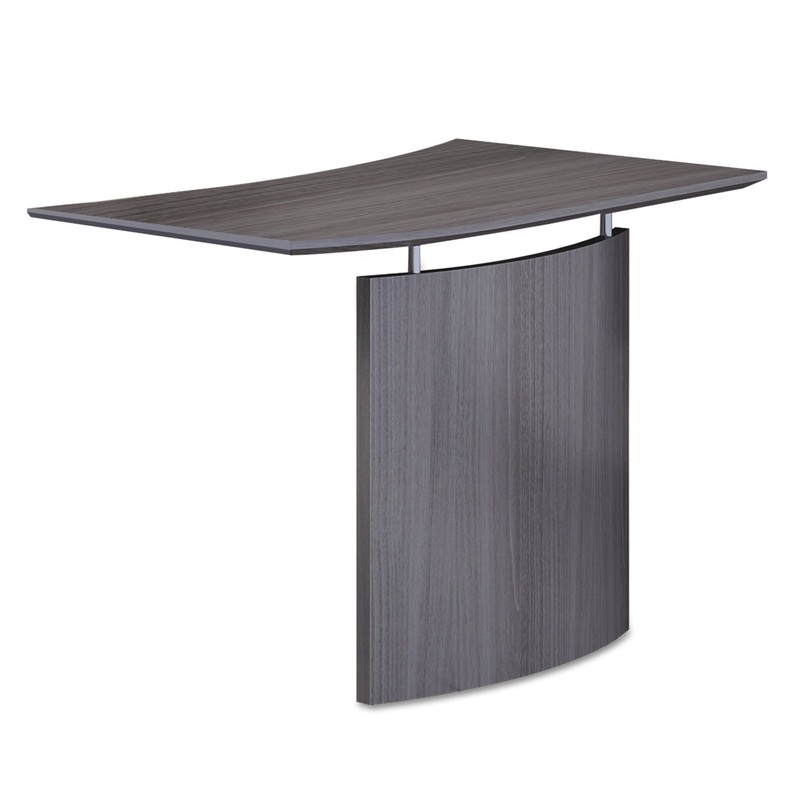 MEDINA LAMINATE BRIDGE, LEFT-HAND, 48W X 24D X 29.5H, GRAY STEEL